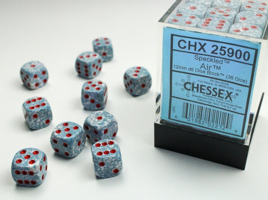 Speckled Air 12mm d6 Dice Block (36 dice) (Chessex) (25900)