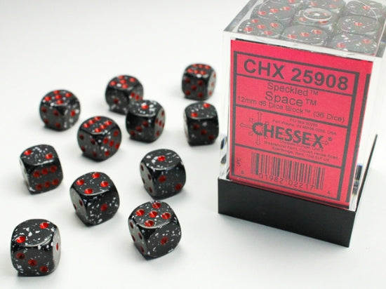 Speckled Space 12mm d6 Dice Block (36 dice) (Chessex) (25908)