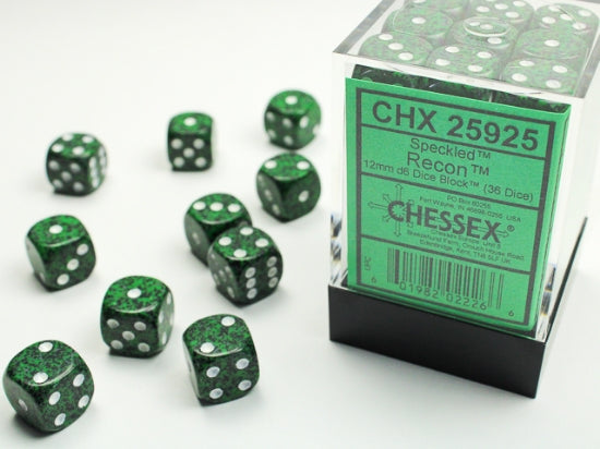 Speckled Recon 12mm d6 Dice Block (36 dice) (Chessex) (25925)