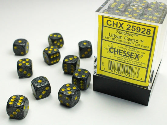 Speckled Urban Camo 12mm d6 Dice Block (36 dice) (Chessex) (25928)