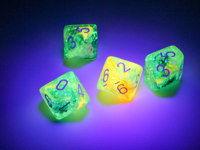 Nebula Spring/white Luminary Set of Ten d10s (Chessex) (27355)