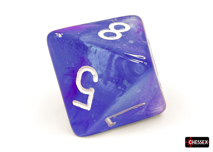 Nebula Aura/white Luminary Polyhedral 7-Dice Set (Chessex) (27567)