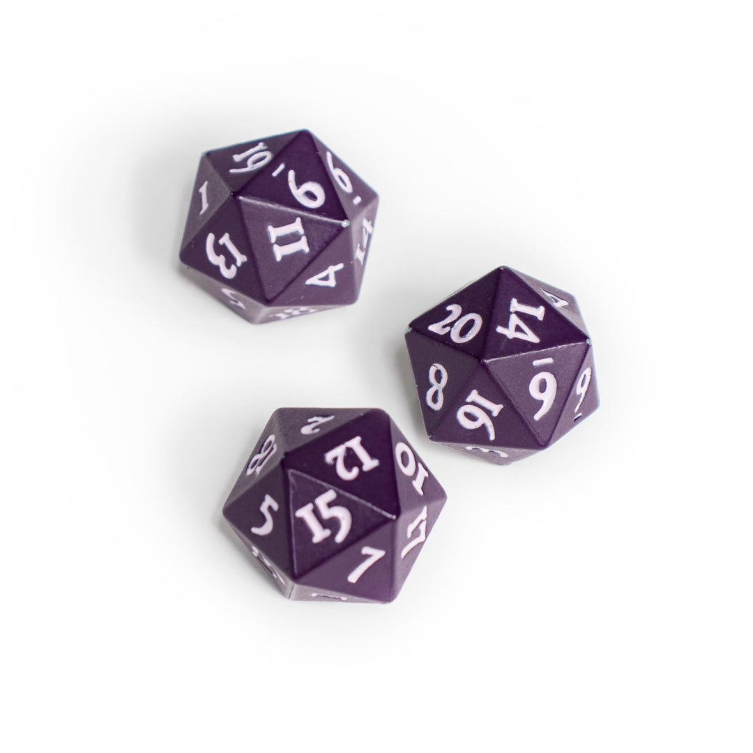 Vivid Heavy Metal D20 Dice - Midnight Plum (Ultra PRO)