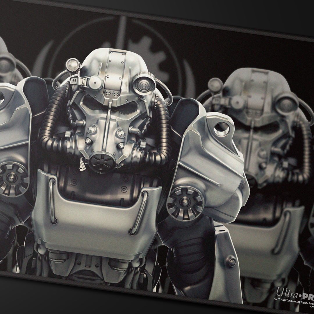 Fallout - Brotherhood of Steel Black Stitched Edge Playmat for Tabletop Gaming (Ultra PRO)