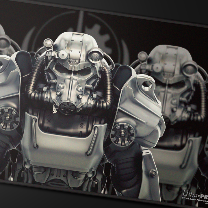 Fallout - Brotherhood of Steel Black Stitched Edge Playmat for Tabletop Gaming (Ultra PRO)
