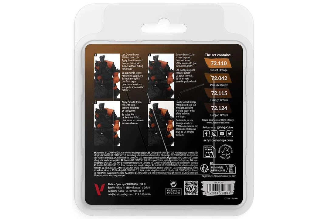 Vallejo Game Color: leather set, 4x18ml