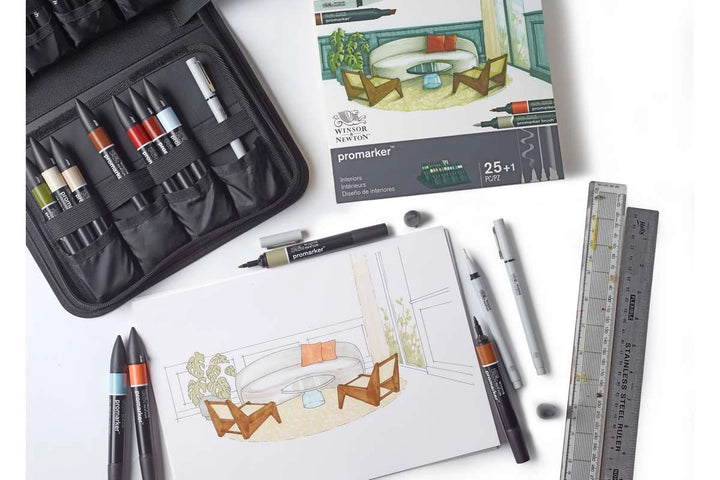Winsor & Newton Promarker Set: Interiors