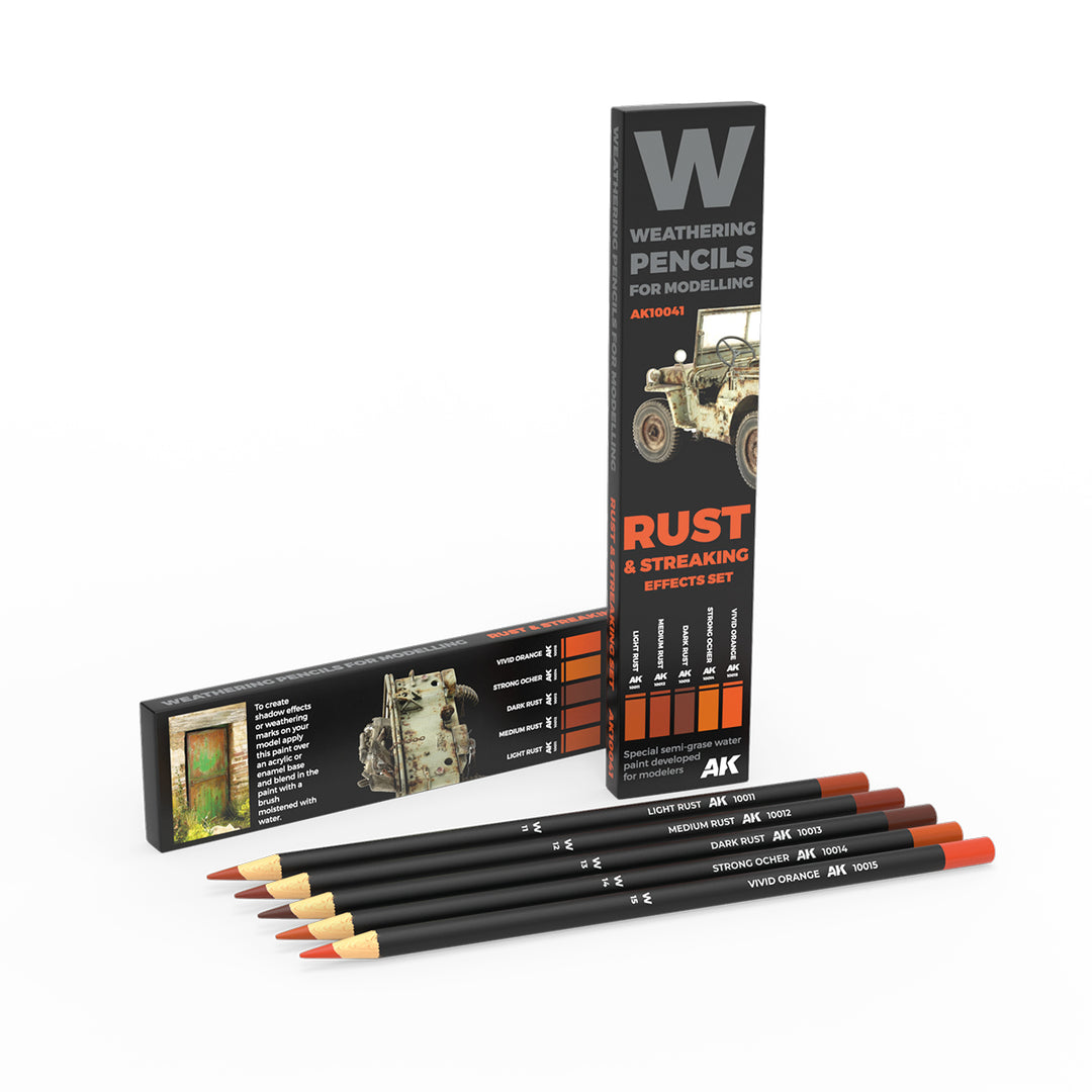Weathering Pencils: Rust & Streaking Effects Set (AK Interactive) (AK10041)