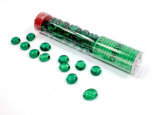 Crystal Dark Green Glass Stones Tube (Chessex) (01125)