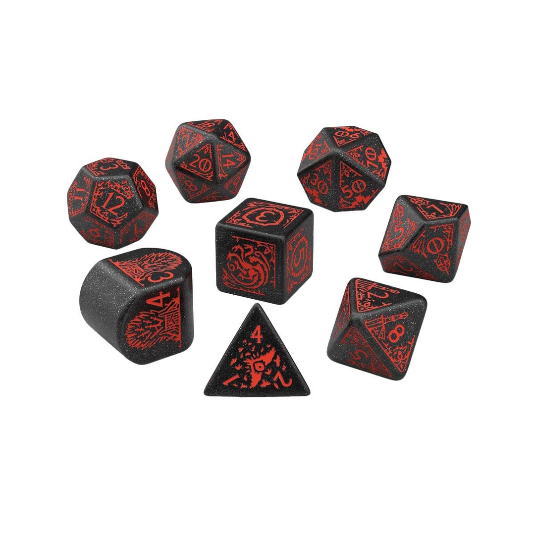 Game of Thrones: Targaryen 7-die Dice Set (Q-Workshop)