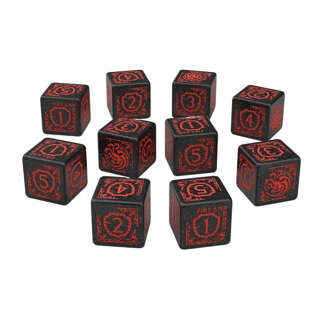 Game of Thrones: Targaryen 10x D6 Dice Set (Q-Workshop)