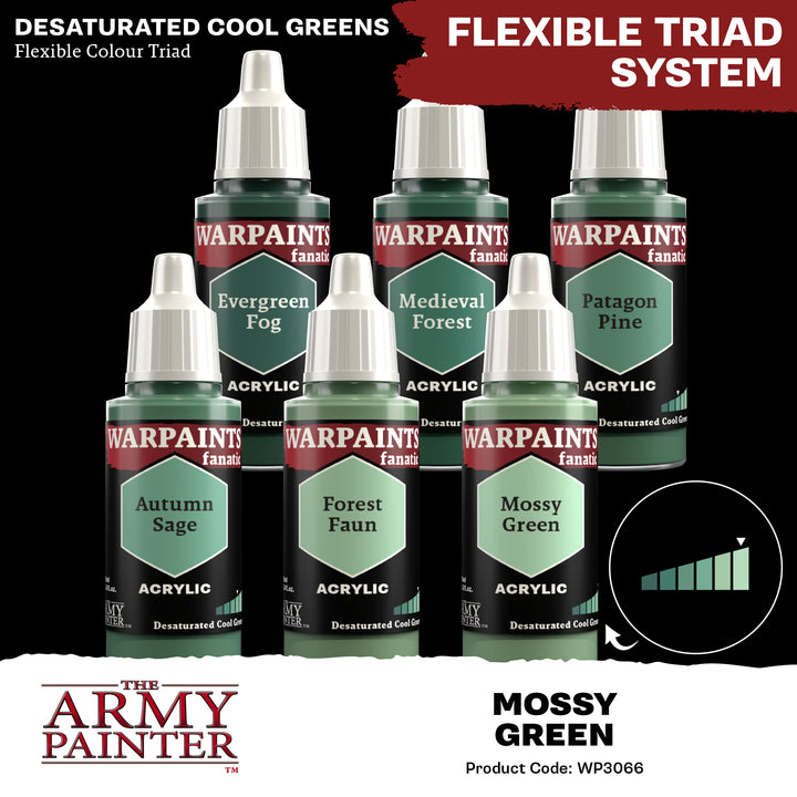 Warpaints Fanatic: Mossy Green (The Army Painter) (WP3066P) (66)