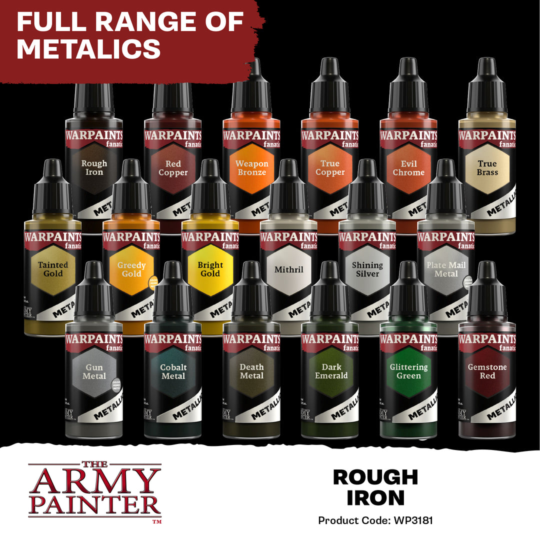 Warpaints Fanatic Metallic: Rough Iron (The Army Painter) (WP3181P) (181)