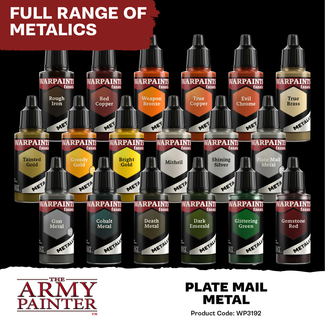 Warpaints Fanatic Metallic: Plate Mail Metal (The Army Painter) (WP3192P) (192)