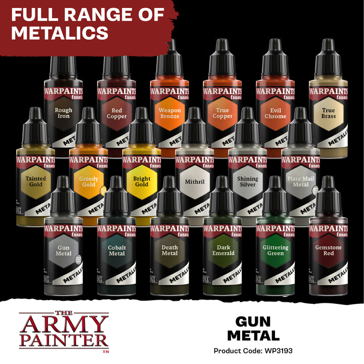 Warpaints Fanatic Metallic: Gun Metal (The Army Painter) (WP3193P) (193)