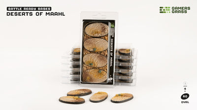 GamersGrass Deserts of Maahl Bases, Oval 60mm (x4)