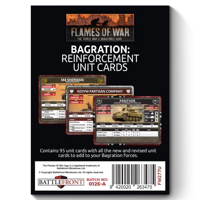 Flames of War: Bagration - Reinforcement Unit Cards (FW277U)