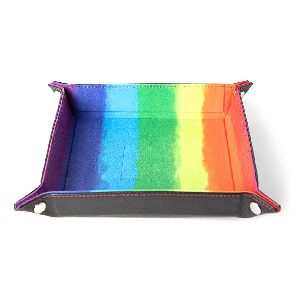 Folding Dice Tray Velvet Watercolor Rainbow (FanRoll)