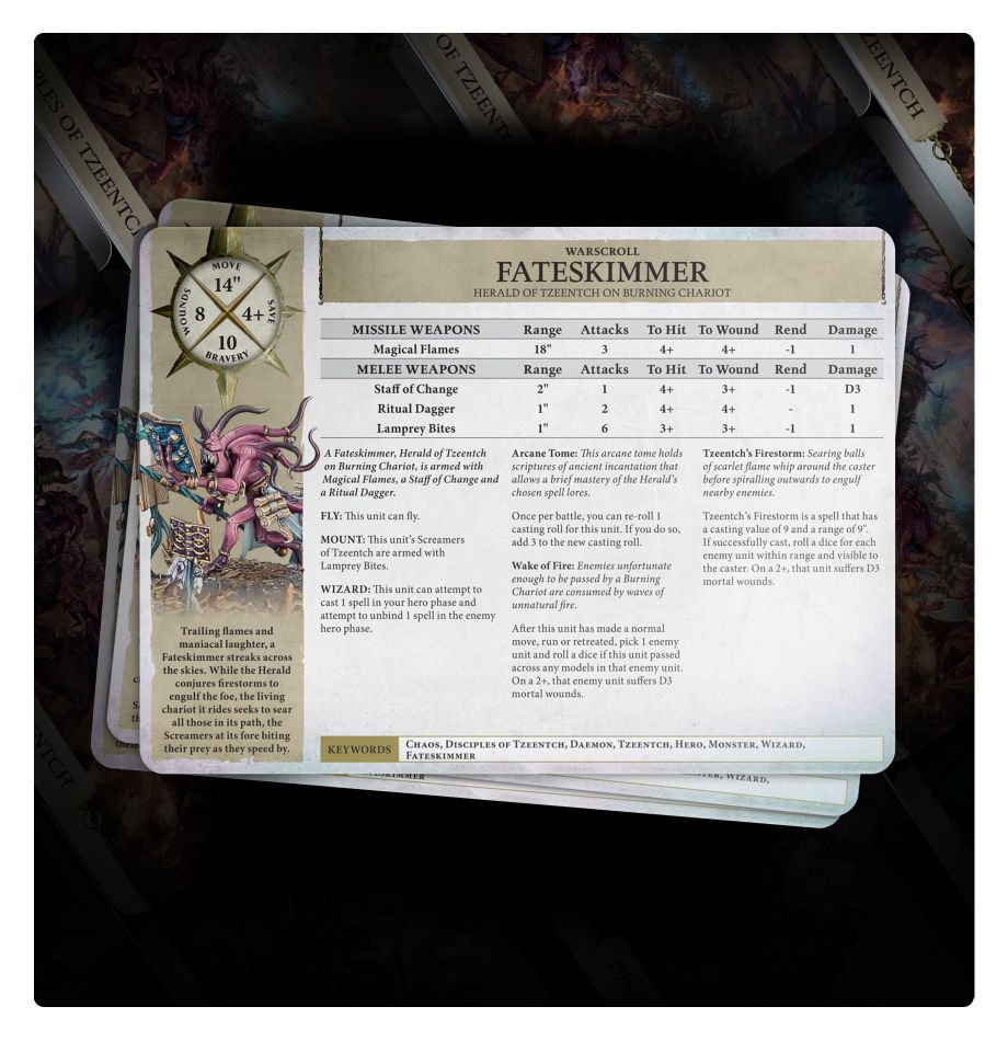 Warhammer Age of Sigmar: Disciples of Tzeentch - Warscroll Cards