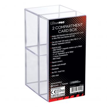 2-Piece Clear Card Box Two Compartment (Ultra PRO)