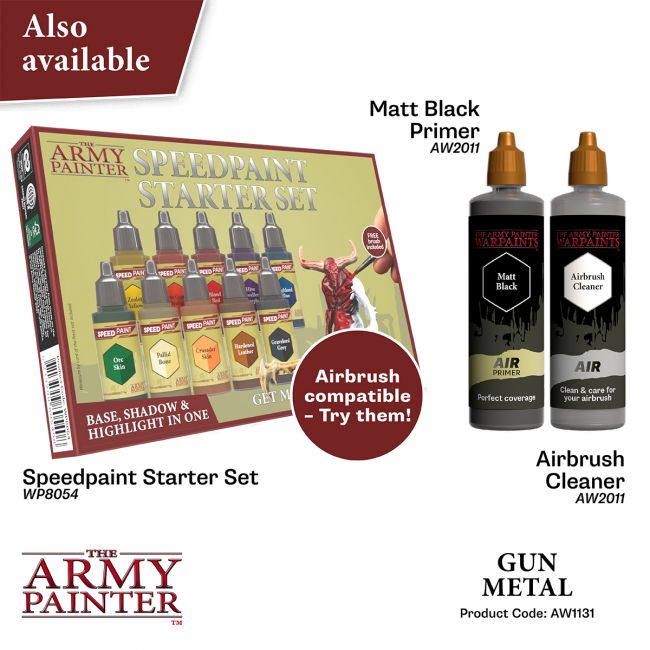 Warpaints Air Metallics: Gun Metal (The Army Painter) (AW1131) (123)