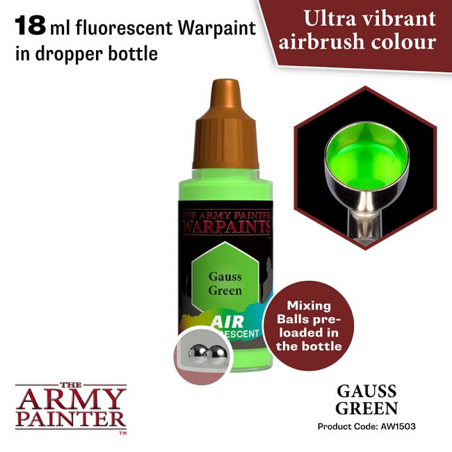 Warpaints Air Fluorescent: Gauss Green (The Army Painter) (AW1503) (96)