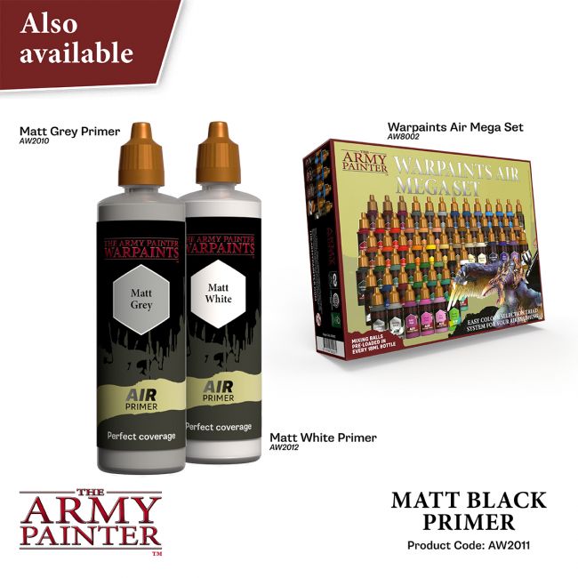 Warpaints Air Accessories: Primer Black, 100 ml (The Army Painter) (AW2011)