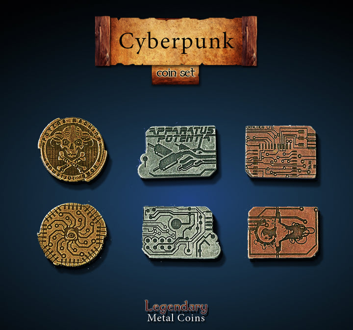 Legendary Metal Coins - Cyberpunk Set (Drawlab)