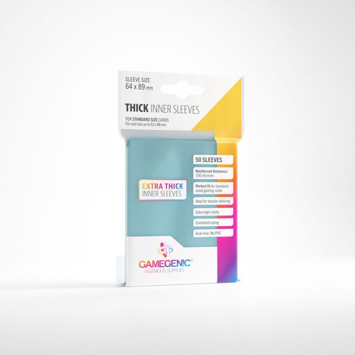 Gamegenic Thick Inner Sleeves (clear) 64x89 – Snydepels