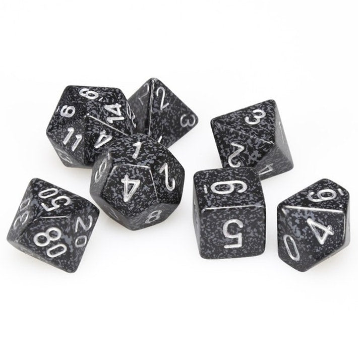Speckled Polyhedral 7-Die Set Ninja (Chessex) (25318)