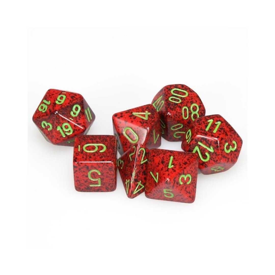 Speckled Polyhedral 7-Die Set Strawberry (Chessex) (25304)
