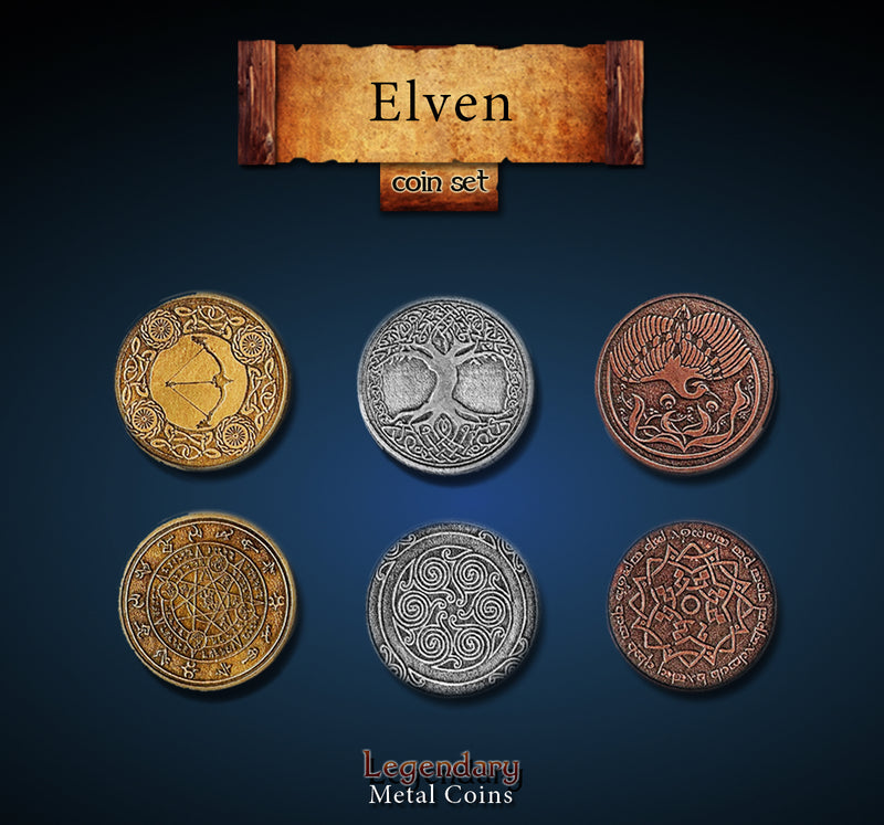 Legendary Metal Coins - Elven Coin Set (Drawlab)