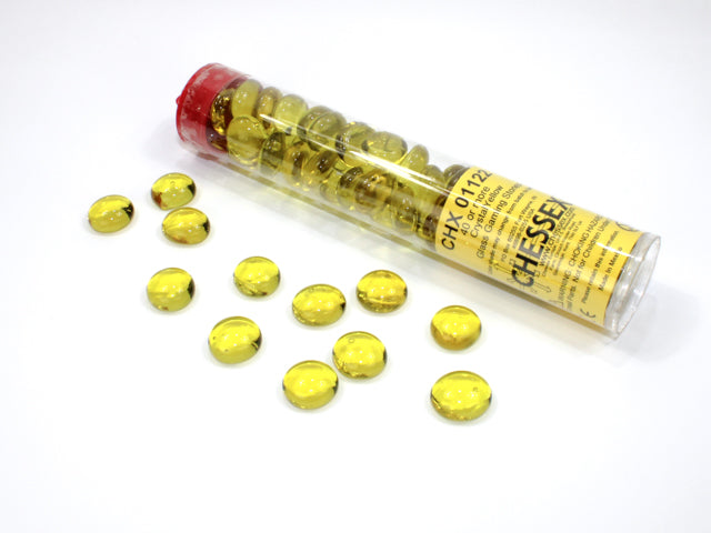 Translucent Yellow Glass Stones Tube (Chessex) (01122)