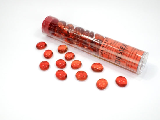 Translucent Orange Glass Stones Tube (Chessex) (01123)