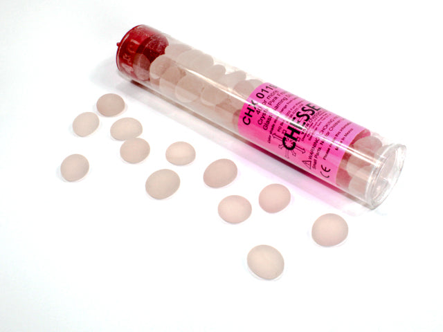 Frosted Pink Glass Stones Tube (Chessex) (01194)