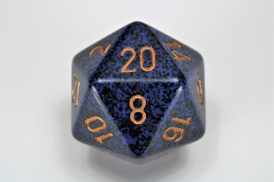 Speckled Golden Cobalt 34mm d20 Dice (Chessex) (XS2093)