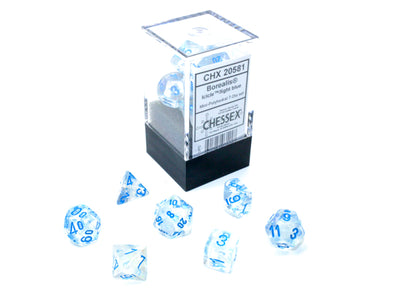 Borealis Mini-hedral Icicle/light blue Luminary 7-Die (Chessex) (20581)