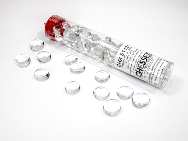 Translucent Clear Glass Stones Tube (Chessex) (01121)