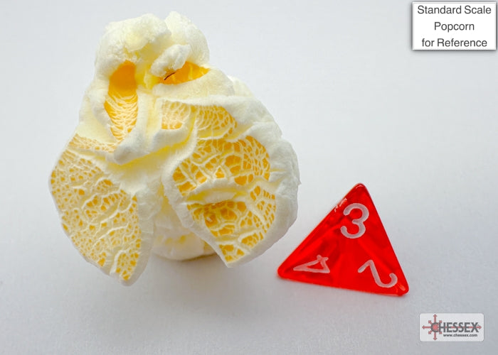 Translucent Mini-hedral Red/white 7-Die Set (Chessex) (20374)