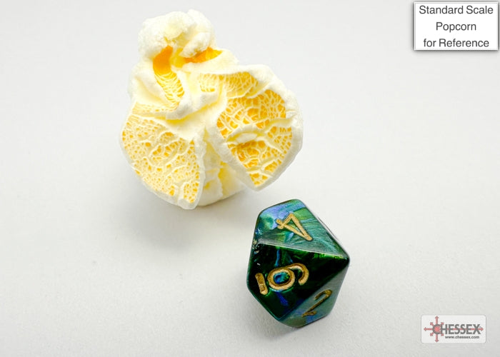 Scarab Mini-hedral Jade/gold 7-Die Set (Chessex) (20415)