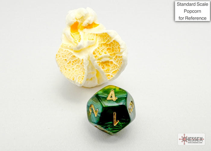 Scarab Mini-hedral Jade/gold 7-Die Set (Chessex) (20415)