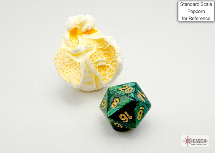 Scarab Mini-hedral Jade/gold 7-Die Set (Chessex) (20415)