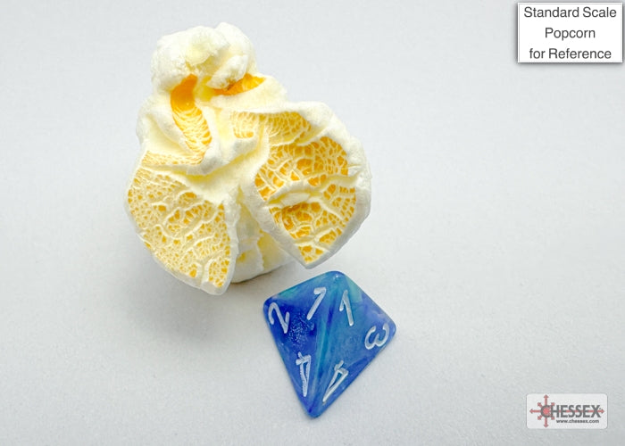 Festive Mini-hedral Waterlily/white 7-Die set (Chessex) (20546)