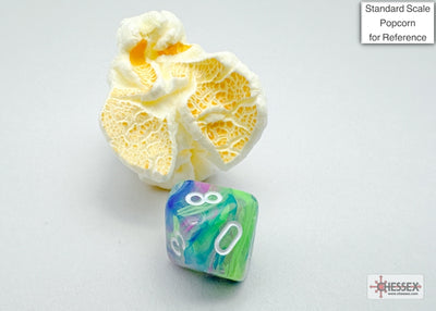 Festive Mini-hedral Waterlily/white 7-Die set (Chessex) (20546)