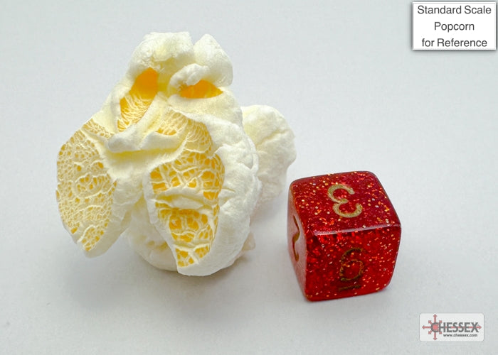 Glitter Mini-hedral Ruby Red/gold 7-Die Set (Chessex) (20504)