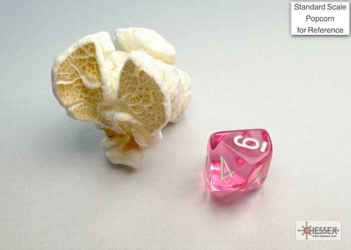 Translucent Mini-hedral Pink/white 7-Die Set (Chessex) (20384)