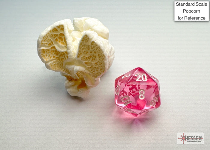 Translucent Mini-hedral Pink/white 7-Die Set (Chessex) (20384)