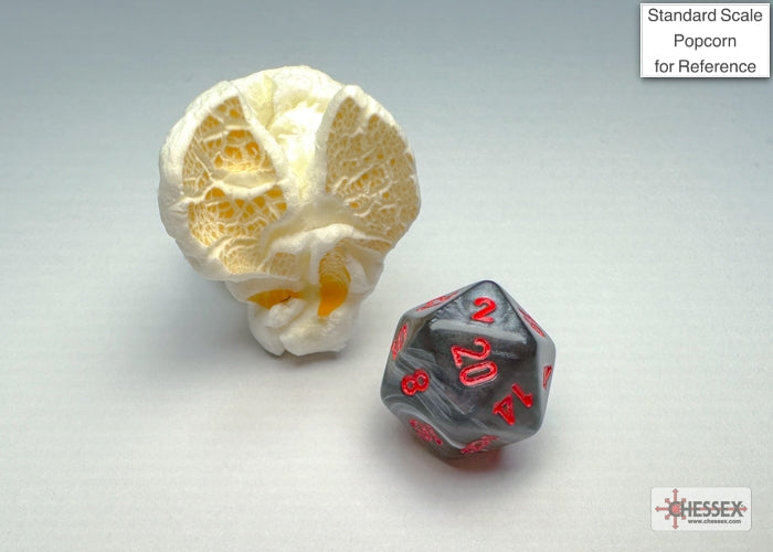 Velvet Mini-hedral Black/red 7-Die Set (Chessex) (20478)