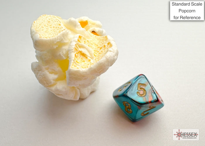 Gemini Mini-hedral Red-Teal/gold 7-Die Set (Chessex) (20662)