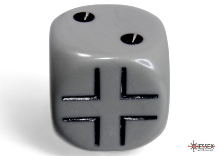 Germany War Dice Opaque Dark Grey/black 16mm d6 Dice Block (12 dice) (Chessex) (29061)